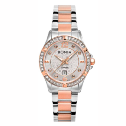 Bonia Women Elegance BNB10789-2615S Silver Rose Stainless Steel Casual Watch